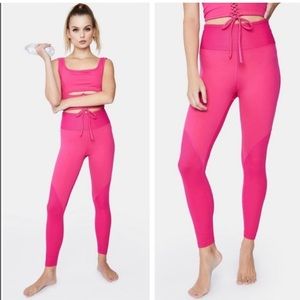 Years of ours barbiecore set. Corset top and leggings